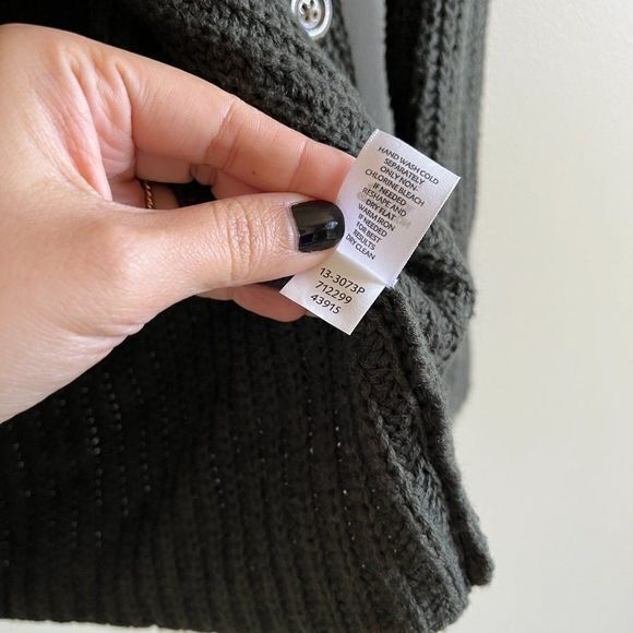 J.JILL OLIVE GREEN BUTTON DOWN SWEATER CARDIGAN CABLE WOMENS PETITE SIZE XS - Picture 5 of 6